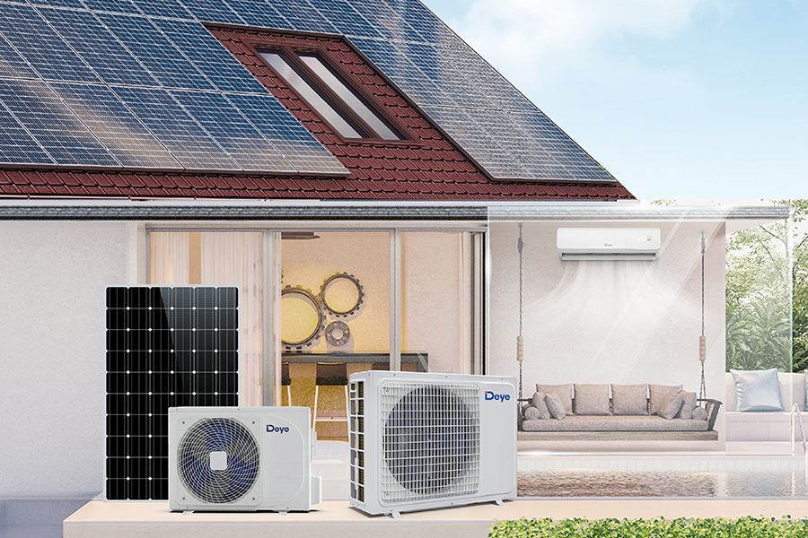 Hybridi AC/DC aurinkoilmastointilaitteelle